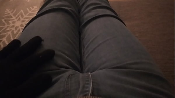 ASMR FOOT and LEGS with jeans scratching moaning