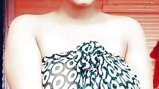 Tiktok Video in Transparent dress