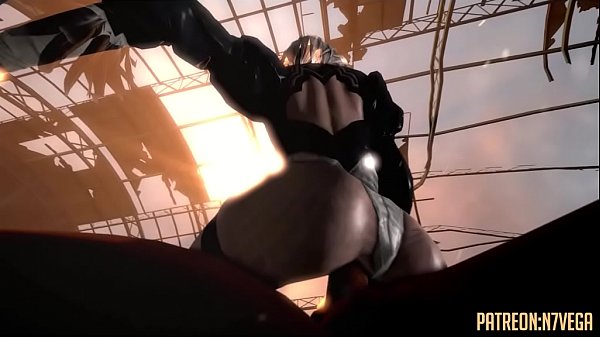2B being fucked on her ass