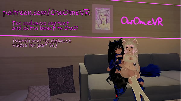 Nyaa! A futa’s date with her kitty VRchat erp