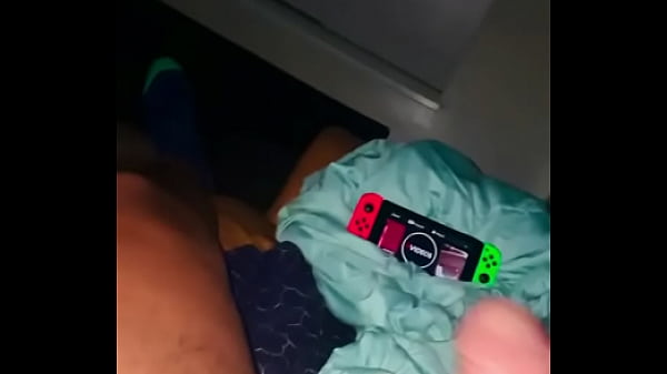 Nutty nasty niqqa steaming on switch & swinging for wet panties