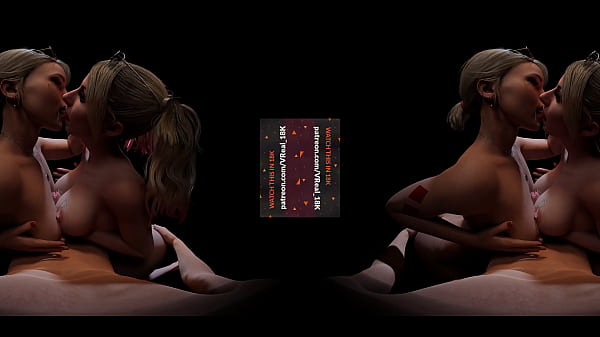 VReal 18K Double Titfuck with Cum Dirty Tongue Kiss – CGI, 3D, threesome, FFM, Featuring Harley Quinn and Alexa