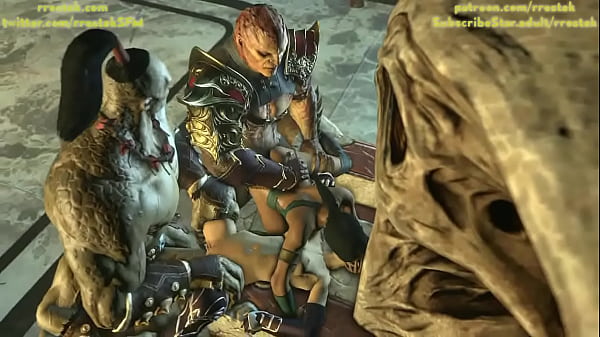 Kitana and Jade are fuktoys for the big bosses 3D Porn Animation