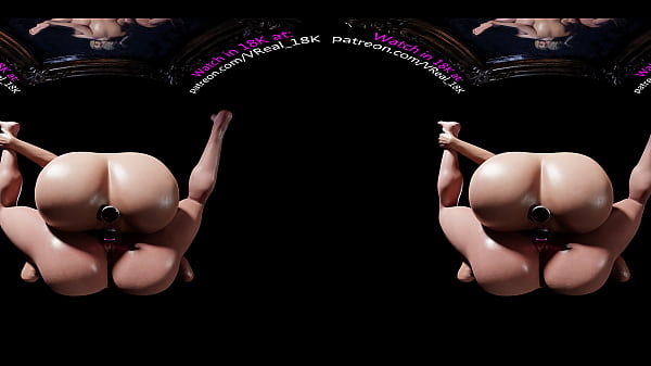 VReal 18K Big Ass Tribadism – Lesbians scissoring in missionary position with double orgasms and double penetration (DP) with sex toy and anal plug