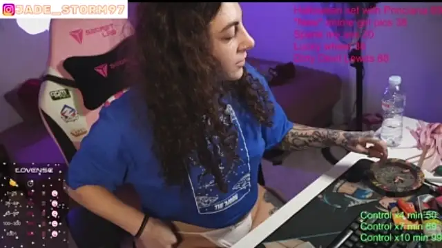 JadeStorm97 nude stripping on webcam for live sex video chat