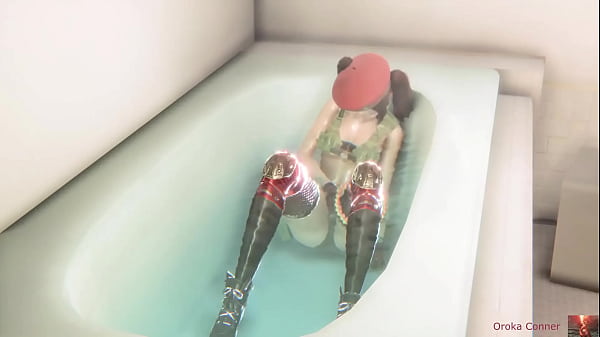 エロアニメ 軍人美女が風呂でオナニー中に捕まり、激しく貫かれる ASMR サンプル