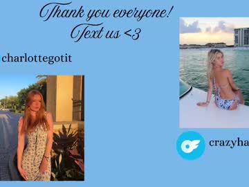 🔥 Hot Charlotte (redhead) and Haley @haleycrazy on Chaturbate Live Now!
